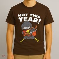 Ninja Turkey Not This Year Thanksgiving Fighter Funny Turkey T-Shirt thumb 3