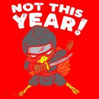 Ninja Turkey Not This Year Thanksgiving Fighter Funny Turkey Santa Hat thumb 1