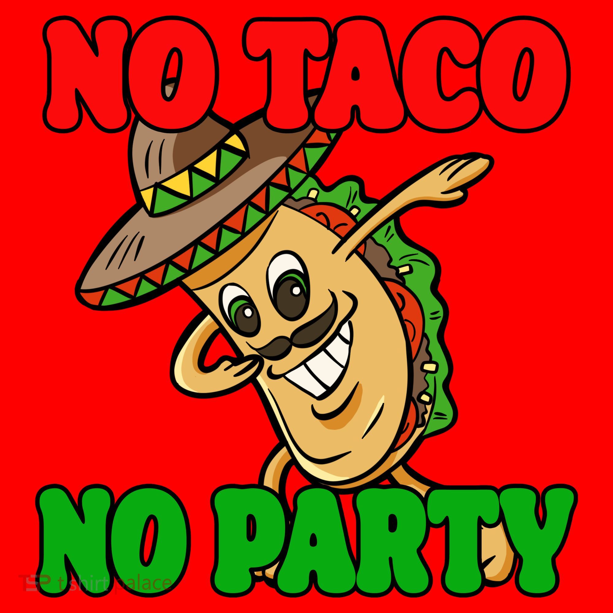 No Taco No Party Fiesta Funny Santa Hat