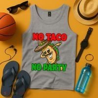 No Taco No Party Fiesta Funny Tank Top thumb 4