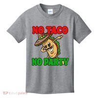 No Taco No Party Fiesta Funny Kids T-Shirt thumb 0
