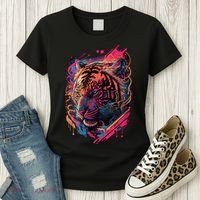 Neon Tiger Women's T-Shirt thumb 3