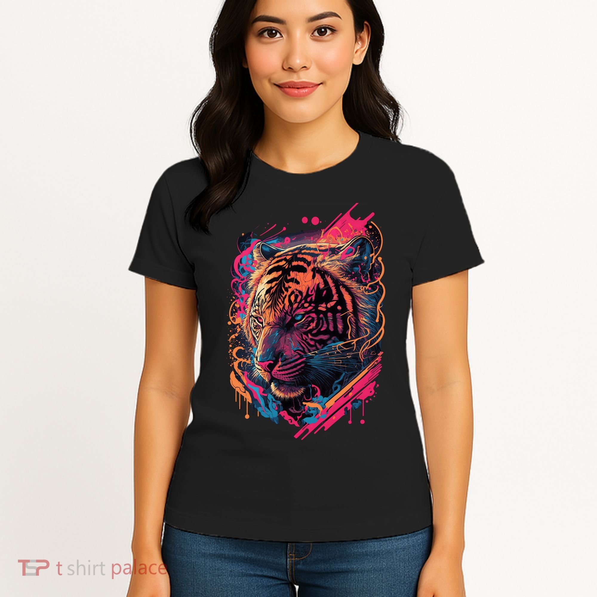 Neon Tiger Women's T-Shirt