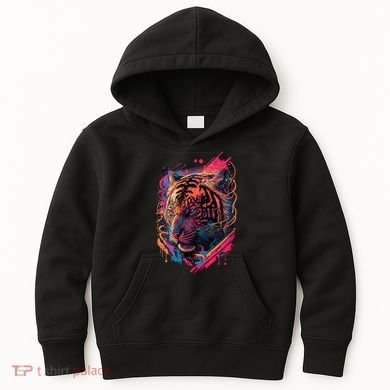 Neon Tiger Kids Hoodie