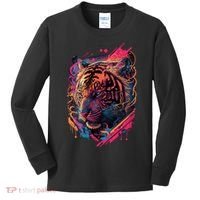 Neon Tiger Kids Long Sleeve Shirt thumb 0