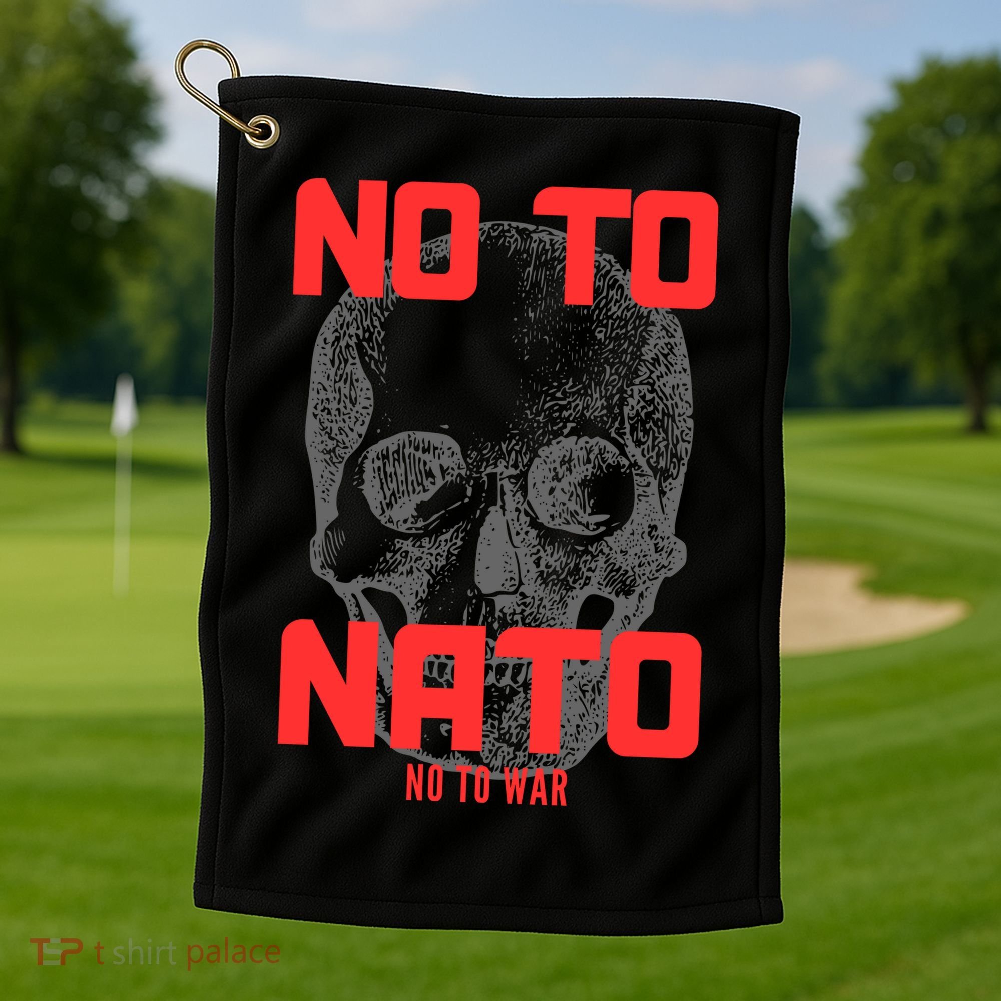 No To NATO Anti War Peace Ukraine Golf Towel