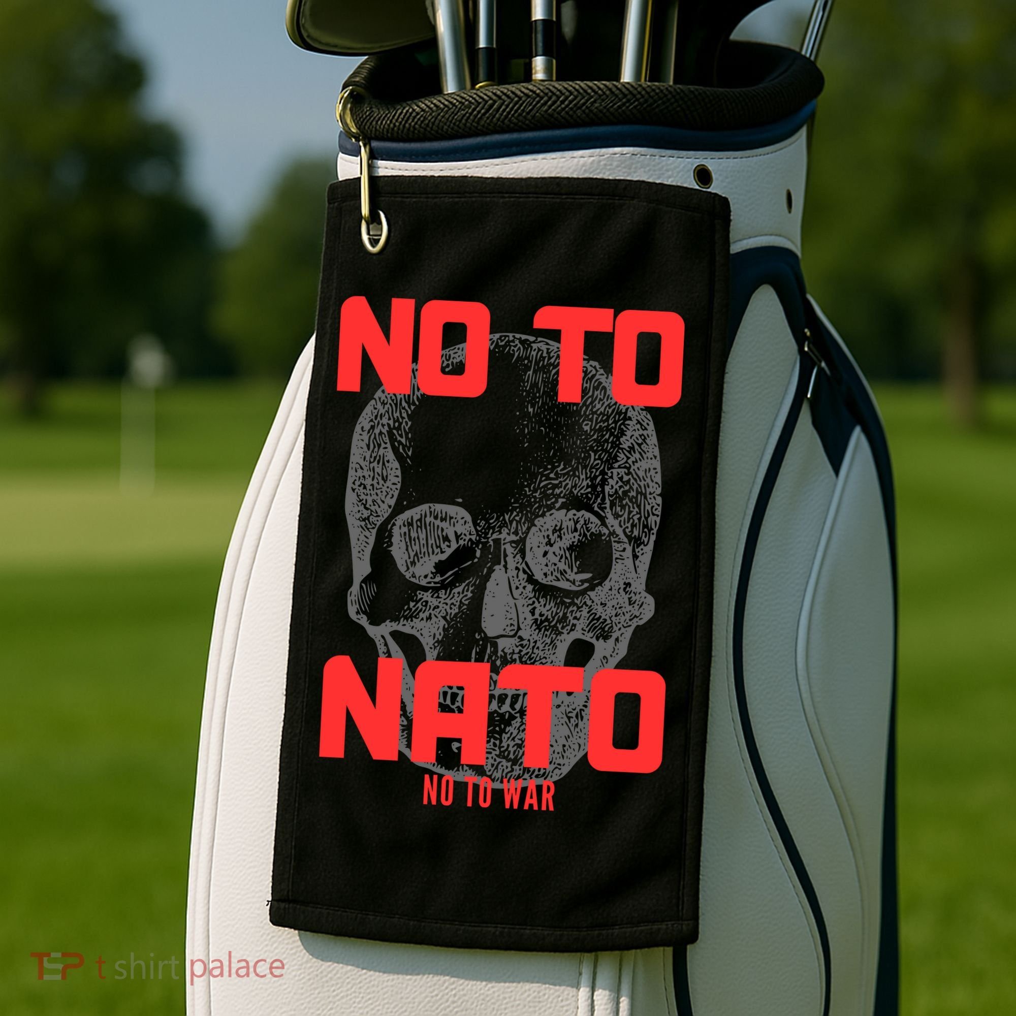No To NATO Anti War Peace Ukraine Golf Towel