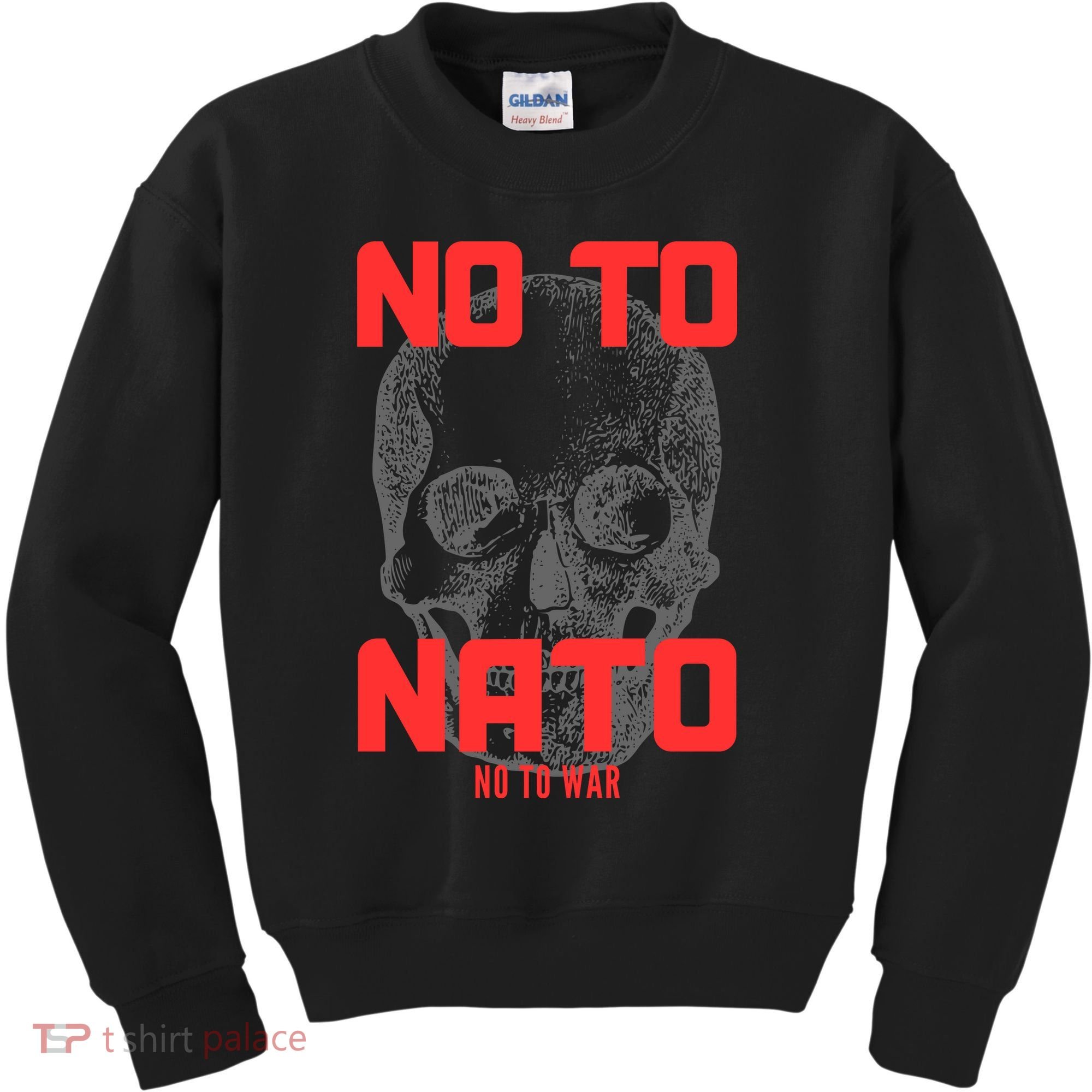 No To NATO Anti War Peace Ukraine Kids Sweatshirt