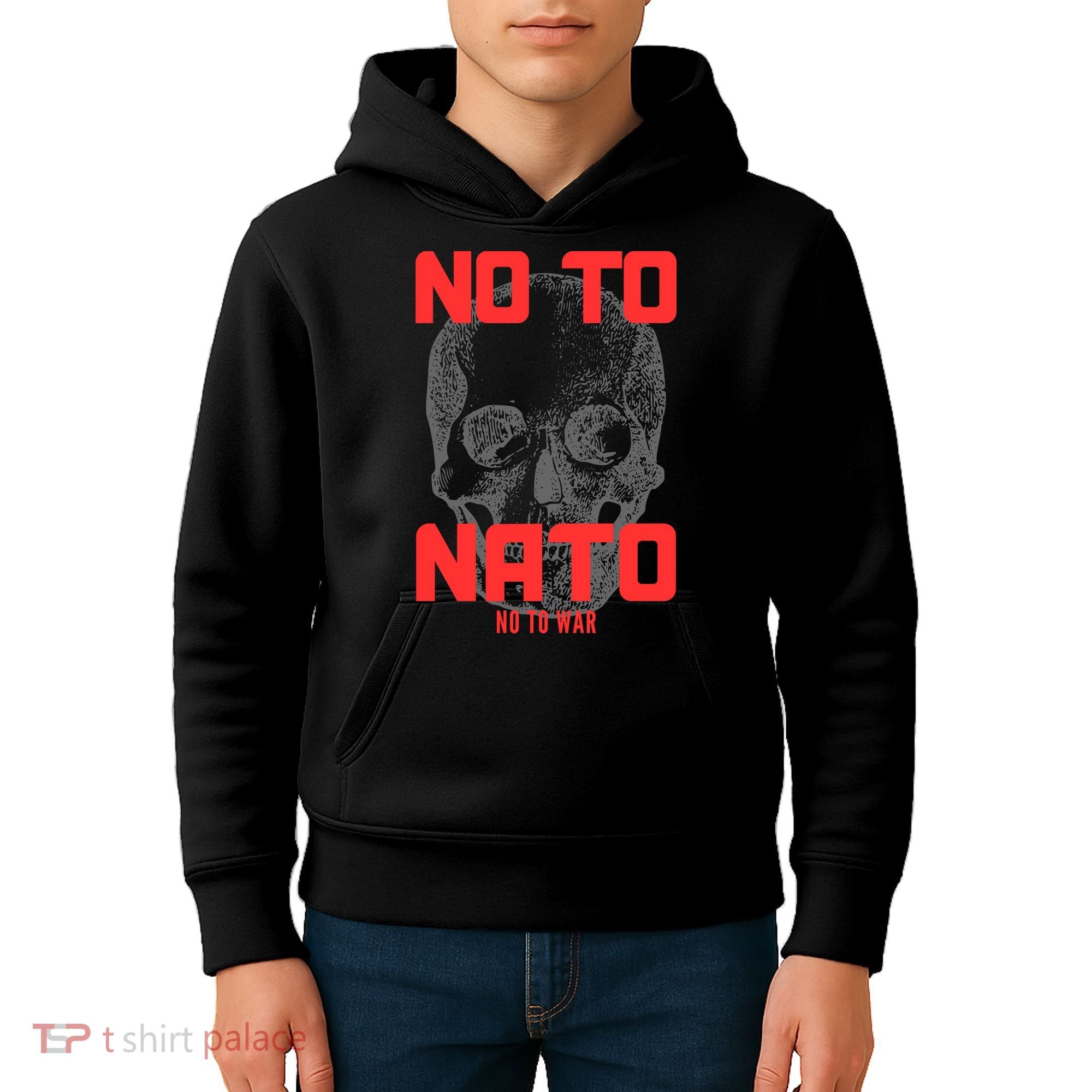 No To NATO Anti War Peace Ukraine Kids Hoodie