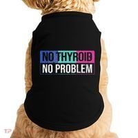 No Thyroid No Problem Thyroid Cancer Awareness Cancer Ribbon Doggie Tank thumb 0