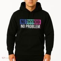 No Thyroid No Problem Thyroid Cancer Awareness Cancer Ribbon Hoodie thumb 2
