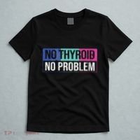 No Thyroid No Problem Thyroid Cancer Awareness Cancer Ribbon T-Shirt thumb 5