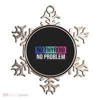 No Thyroid No Problem Thyroid Cancer Awareness Cancer Ribbon Ornament thumb 0