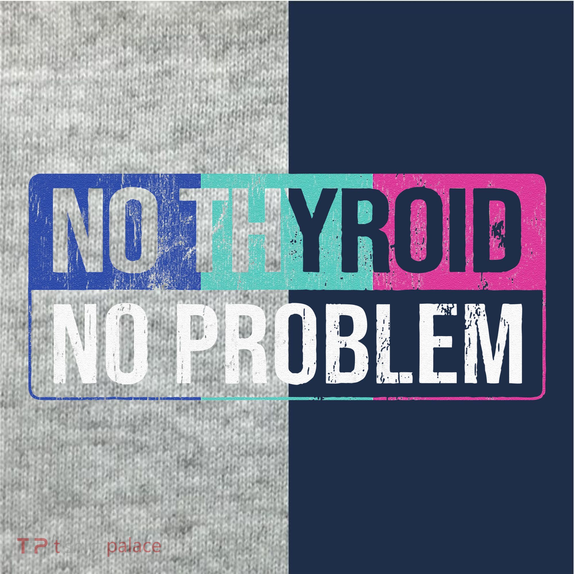 No Thyroid No Problem Thyroid Cancer Awareness Cancer Ribbon Kids Colorblock Raglan Jersey