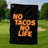 No Tacos No Life Golf Towel thumb 1