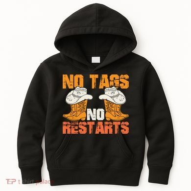No Tags No Restarts Western T Kids Hoodie