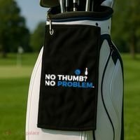 No Thumb No Problem Two Handed Bowling Bowler Meaningful Gift Golf Towel thumb 2