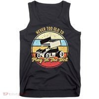 Never Too Old To Play In The Dirt Funny Sprint Car Racing Cute Gift Tank Top thumb 0