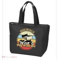 Never Too Old To Play In The Dirt Funny Sprint Car Racing Cute Gift Tote Bag thumb 3