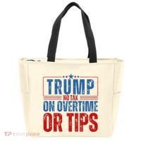 No Tax On Overtime Or Tips Tote Bag thumb 0