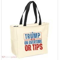 No Tax On Overtime Or Tips Tote Bag thumb 2