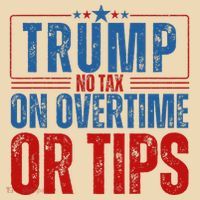 No Tax On Overtime Or Tips Tote Bag thumb 4