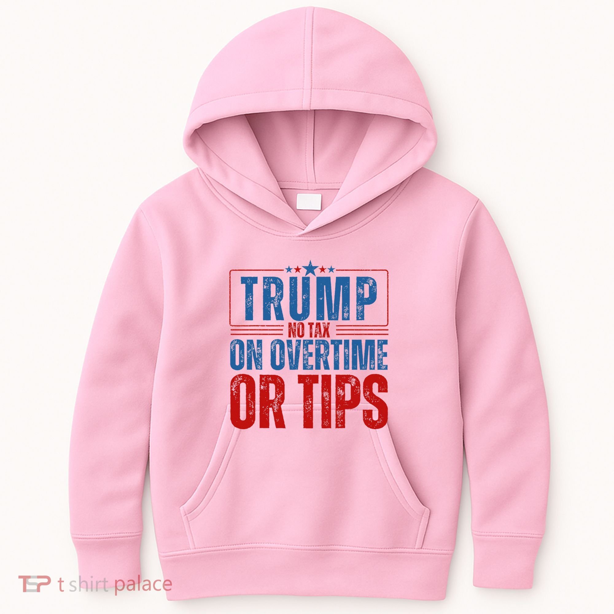 No Tax On Overtime Or Tips Kids Hoodie
