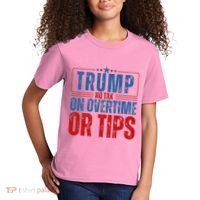 No Tax On Overtime Or Tips Kids T-Shirt thumb 2