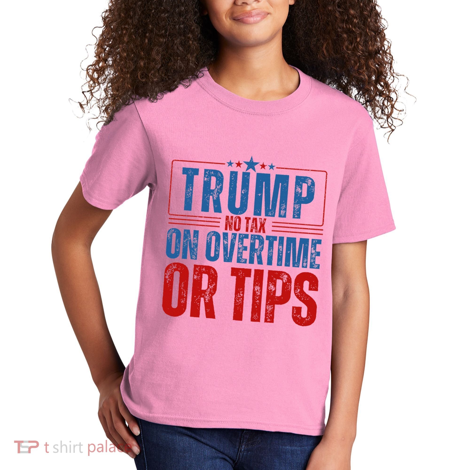 No Tax On Overtime Or Tips Kids T-Shirt