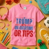 No Tax On Overtime Or Tips Kids T-Shirt thumb 3