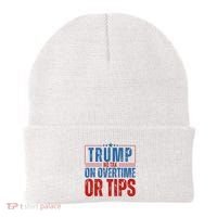 No Tax On Overtime Or Tips Beanie thumb 0