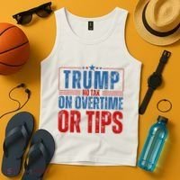 No Tax On Overtime Or Tips Tank Top thumb 4