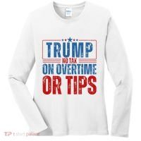 No Tax On Overtime Or Tips Women's Long Sleeve Shirt thumb 0