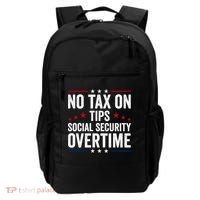 No Tax On Tips Social Security Overtime Trump 2024 Backpack thumb 0