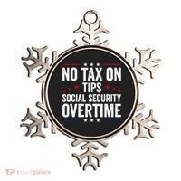 No Tax On Tips Social Security Overtime Trump 2024 Ornament thumb 0
