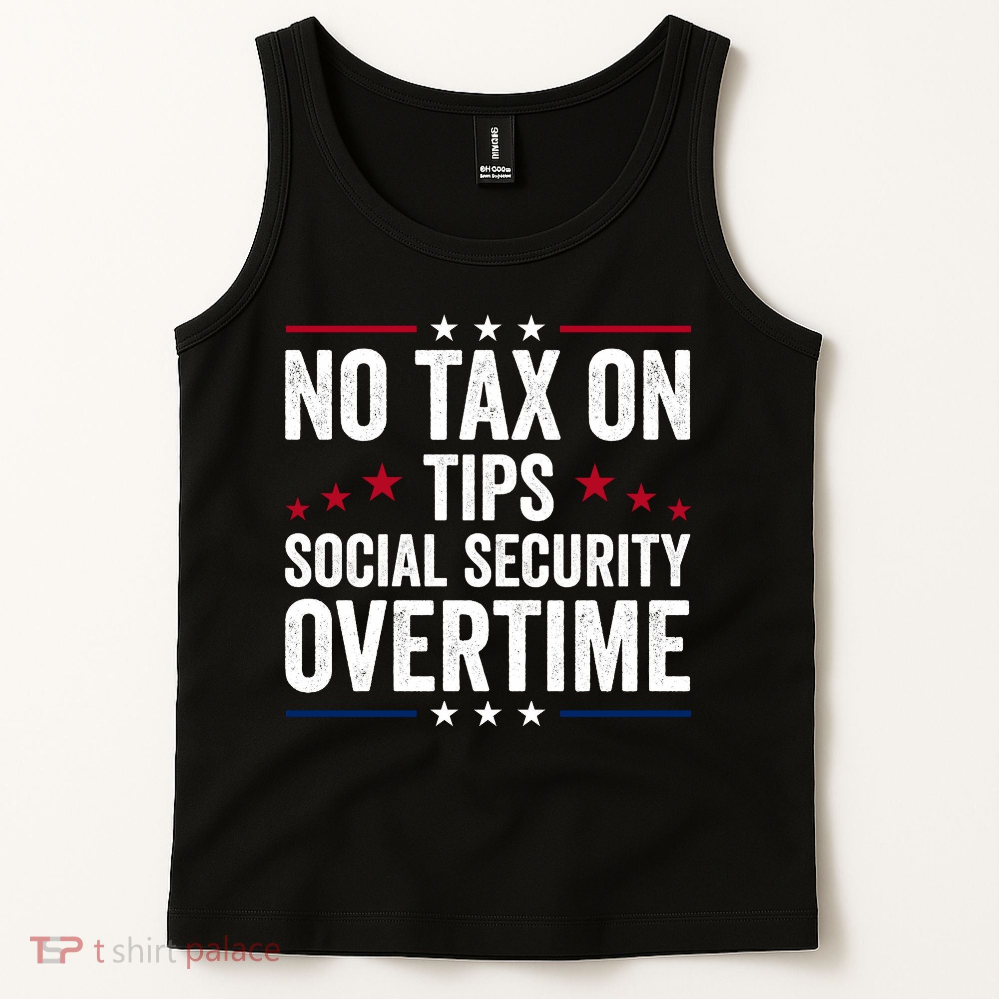 No Tax On Tips Social Security Overtime Trump 2024 Tank Top