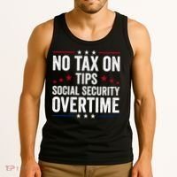 No Tax On Tips Social Security Overtime Trump 2024 Tank Top thumb 3