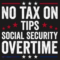 No Tax On Tips Social Security Overtime Trump 2024 Tank Top thumb 6