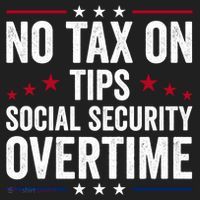 No Tax On Tips Social Security Overtime Trump 2024 Golf Towel thumb 3