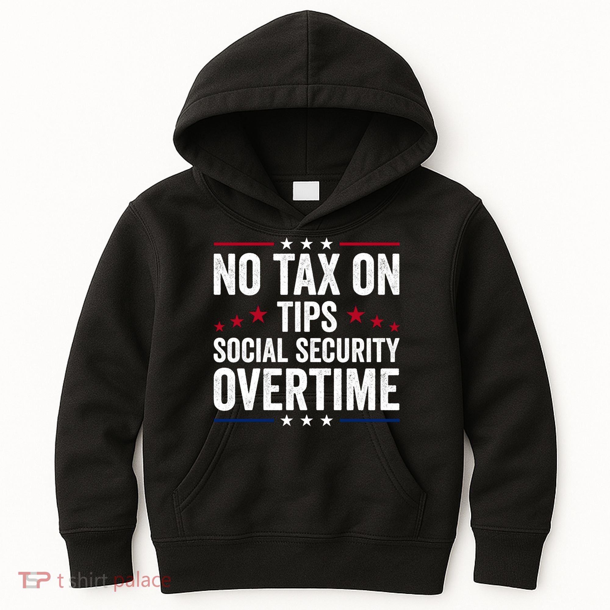 No Tax On Tips Social Security Overtime Trump 2024 Kids Hoodie