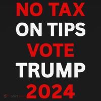 No Tax On Tips Vote Trump 2024 Take America Back Protrump Ornament thumb 1
