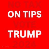 No Tax On Tips Vote Trump 2024 Take America Back Protrump Santa Hat thumb 1