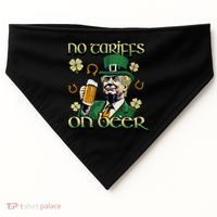 No Tariffs On Beer Funny St Patricks Day Trump USA-Made Doggie Bandana thumb 0