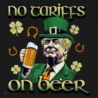 No Tariffs On Beer Funny St Patricks Day Trump Hoodie thumb 2