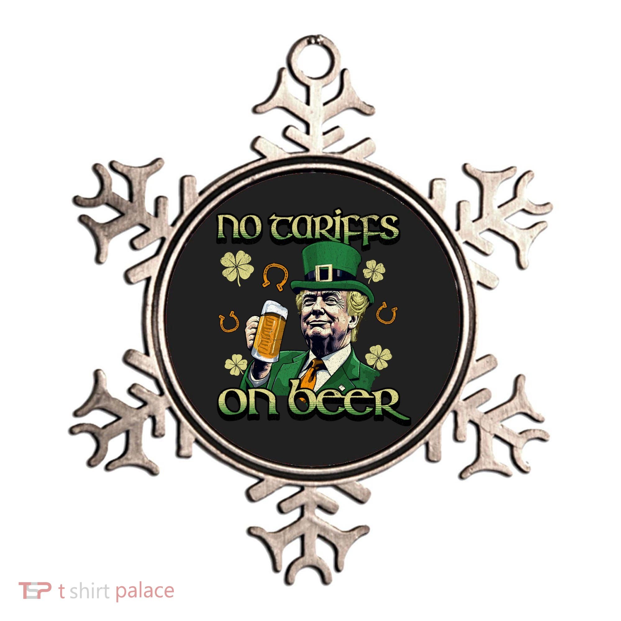 No Tariffs On Beer Funny St Patricks Day Trump Ornament