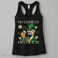 No Tariffs On Beer Funny St Patricks Day Trump Women's Tank Top thumb 3