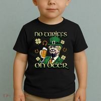 No Tariffs On Beer Funny St Patricks Day Trump Toddler T-Shirt thumb 2