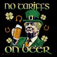 No Tariffs On Beer Funny St Patricks Day Trump Women's Long Sleeve Shirt thumb 2