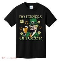 No Tariffs On Beer Funny St Patricks Day Trump Kids T-Shirt thumb 0