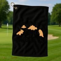 Never Too Old For Dino Nuggets Funny Dinosaur Nuggets Golf Towel thumb 1
